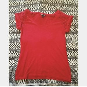 Express red t shirt blouse